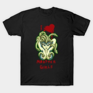 I Heart Monster Girls Medusa T-Shirt